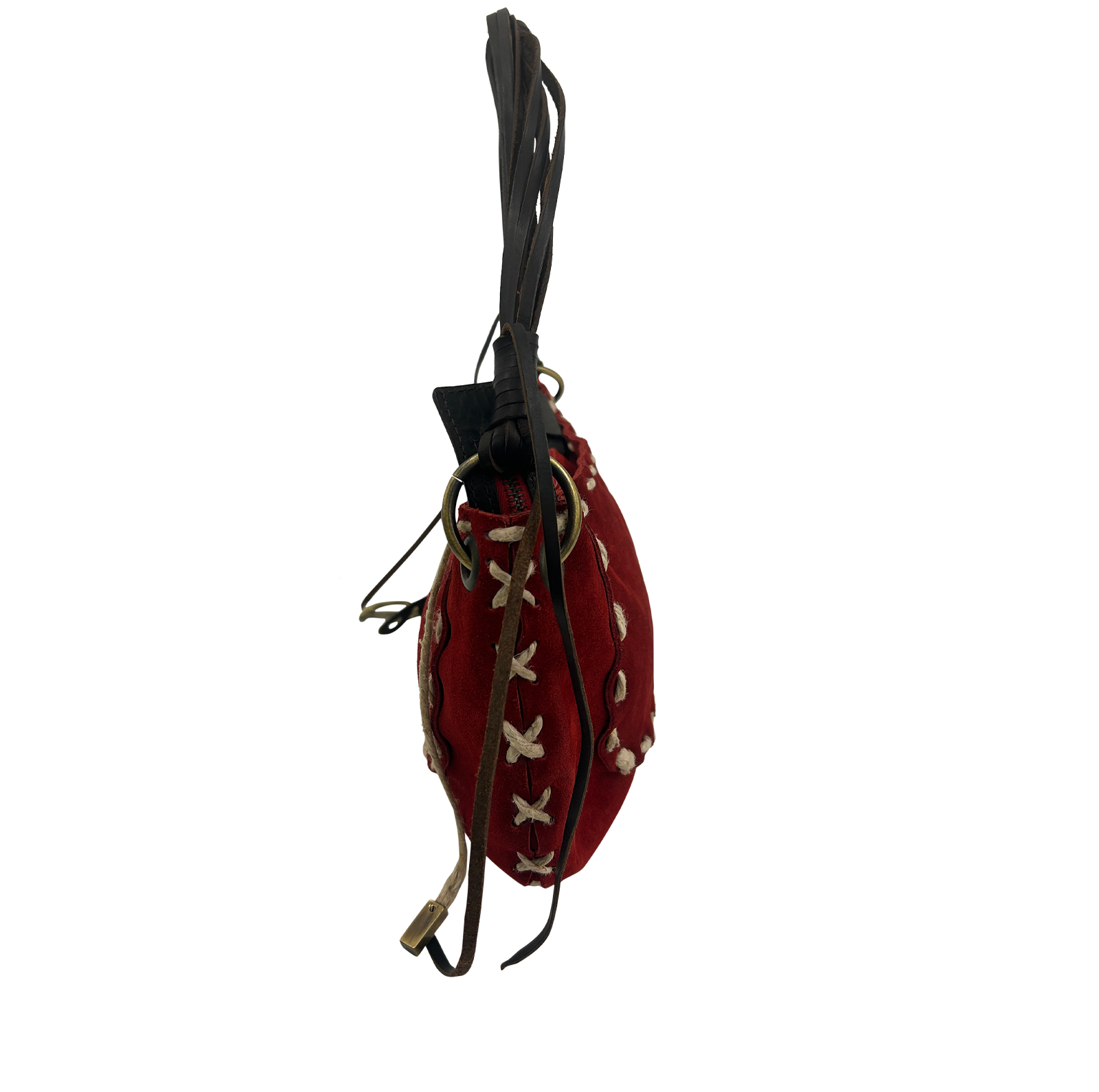 Bolso Al Hombro, 220&euro;, Bolso, Rojo, Cuero - Ante, Vista inferior